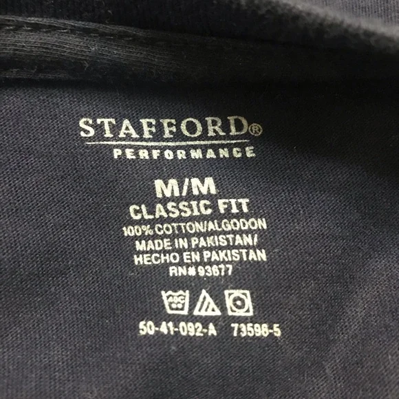 Men’s blue Stafford Shirt. Size Mefium - Picture 2 of 2